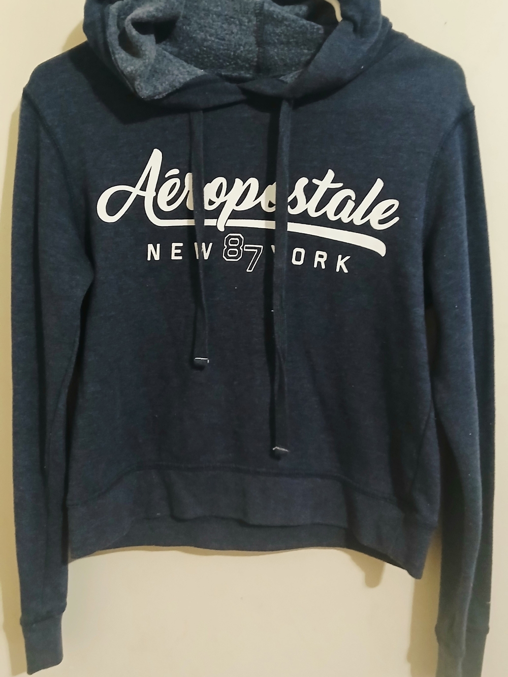 Aeropostale Women's Navy Logo Pullover Hoodie Sweater